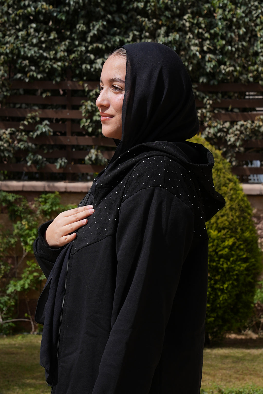 Black Winter Set with Strass for women