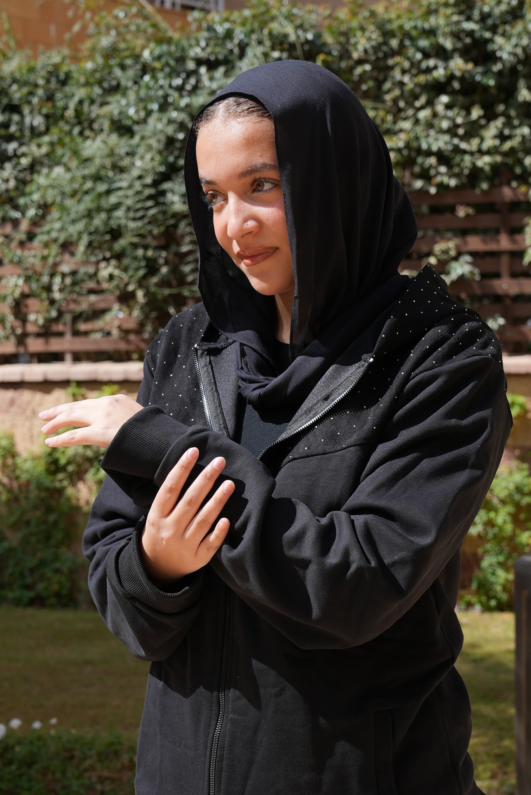 Black Winter Set with Strass for women