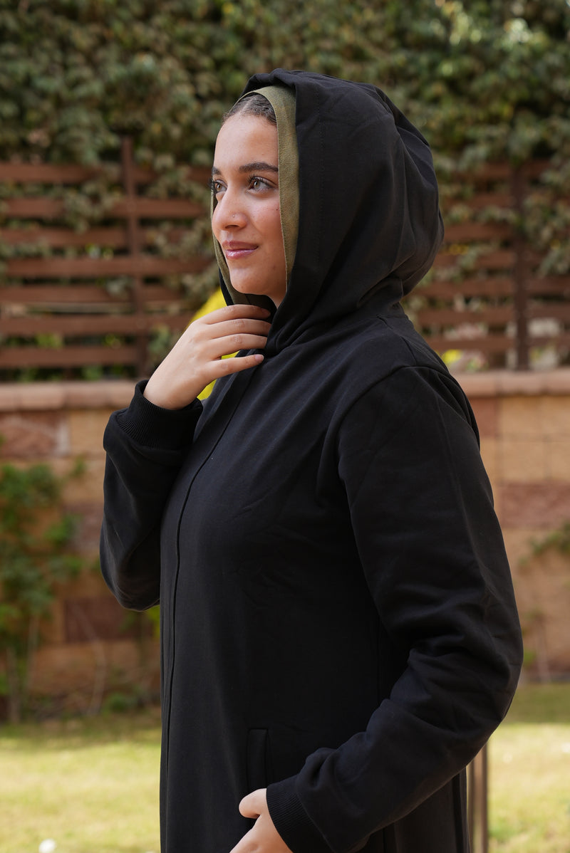 Melton hoodie Dress
