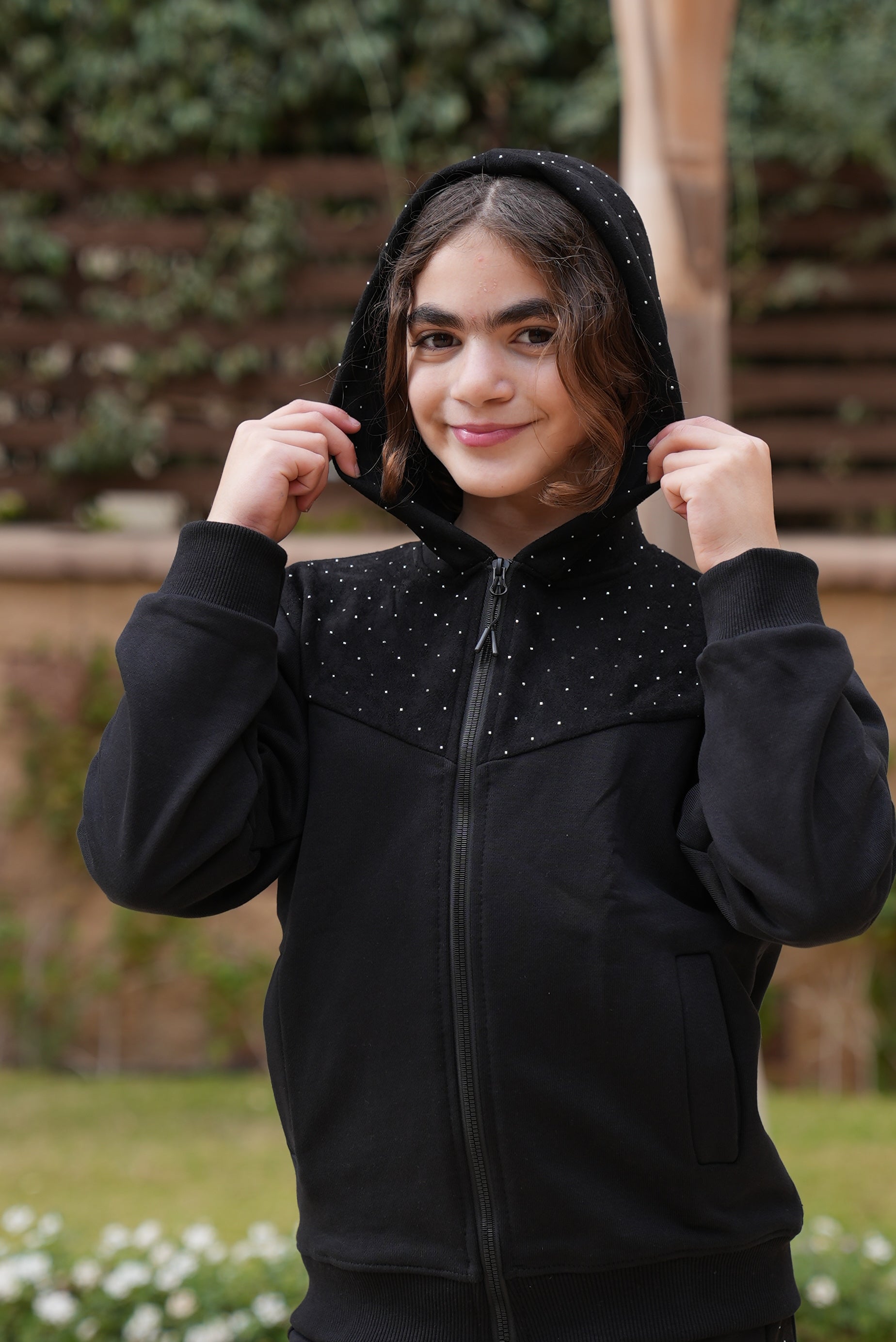 Black set with strass for Kids